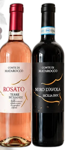 Conte di Matarocco Rosato Terre Siciliane IGT & Nero d’Avola Sicilia DOC